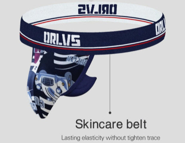 Men's Sexy Belt Jockstrap Style Underwear with Raised Pouch