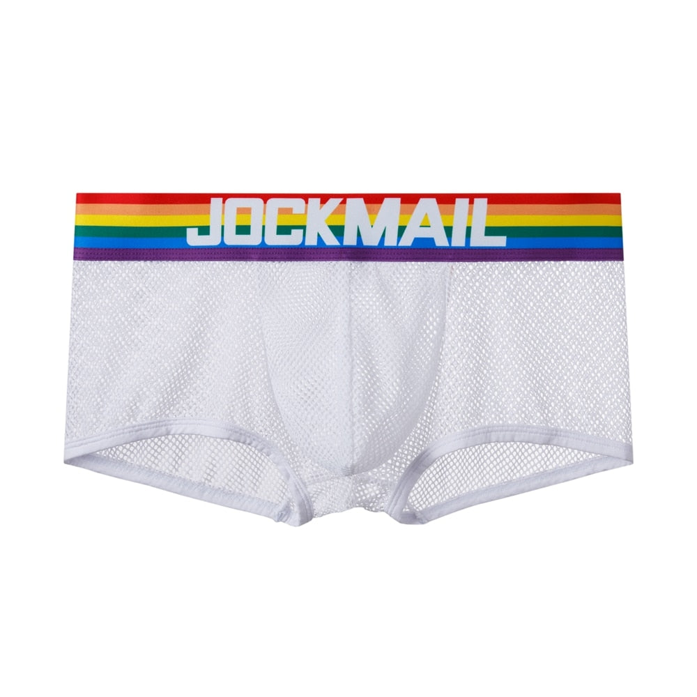 Men Boxer Briefs Rainbow Waist Underwear