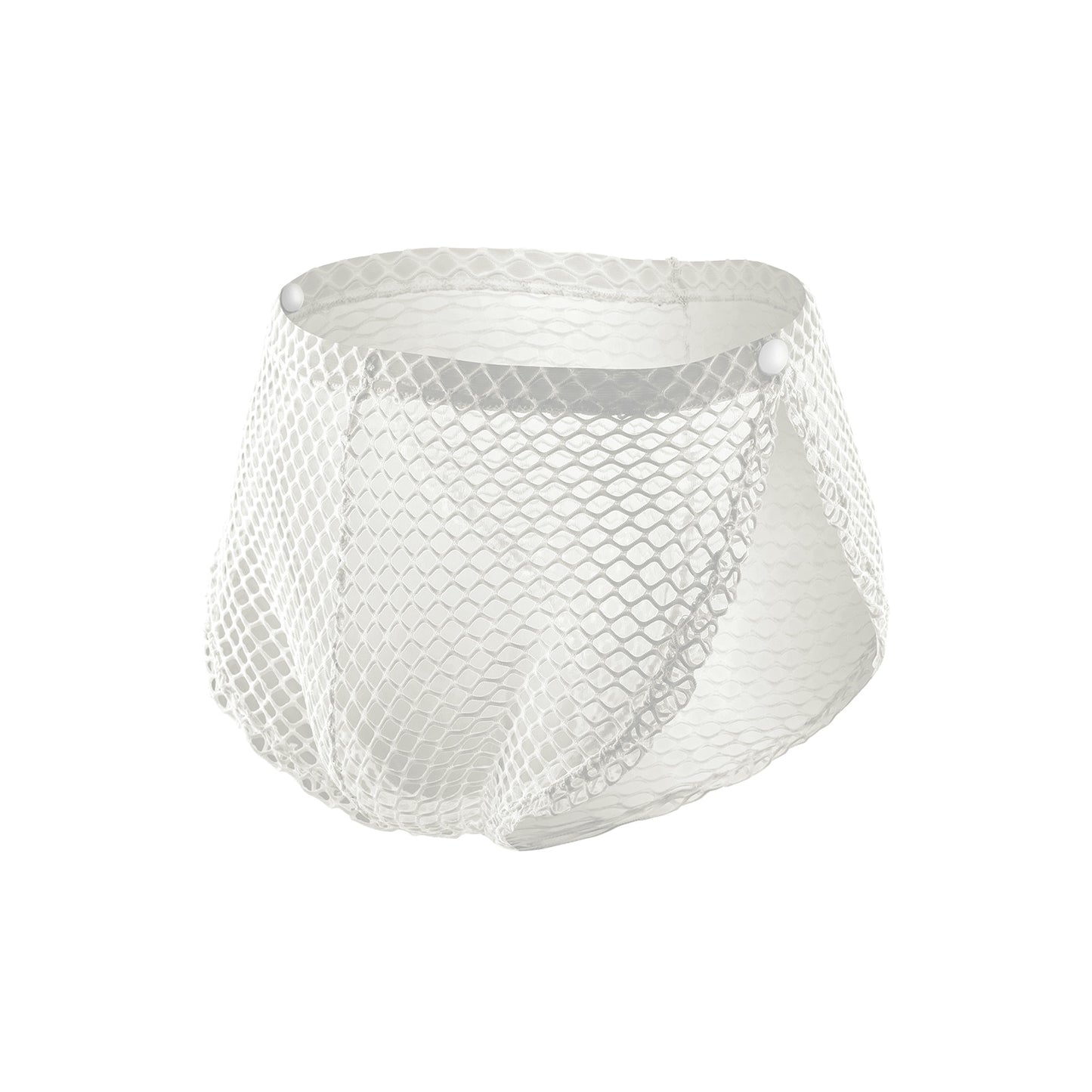 galleryman.com - Men Boxer Briefs Sheer Lingerie Fishnet Underwear White