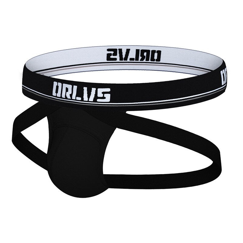 galleryman.com - Men's Sport Stylish Jockstrap Underwear Black