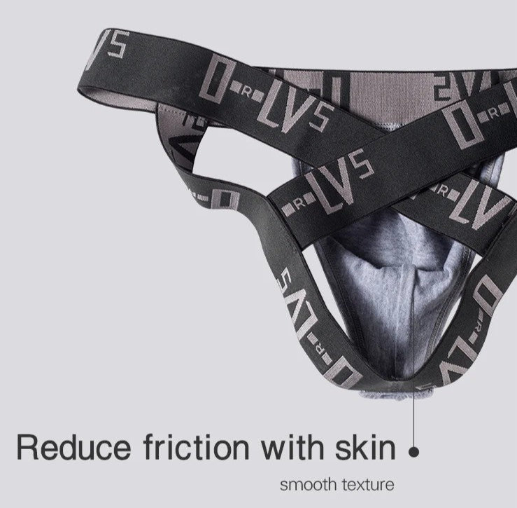 galleryman.com - Men Sexy Cross Jockstrap Underwear Gray