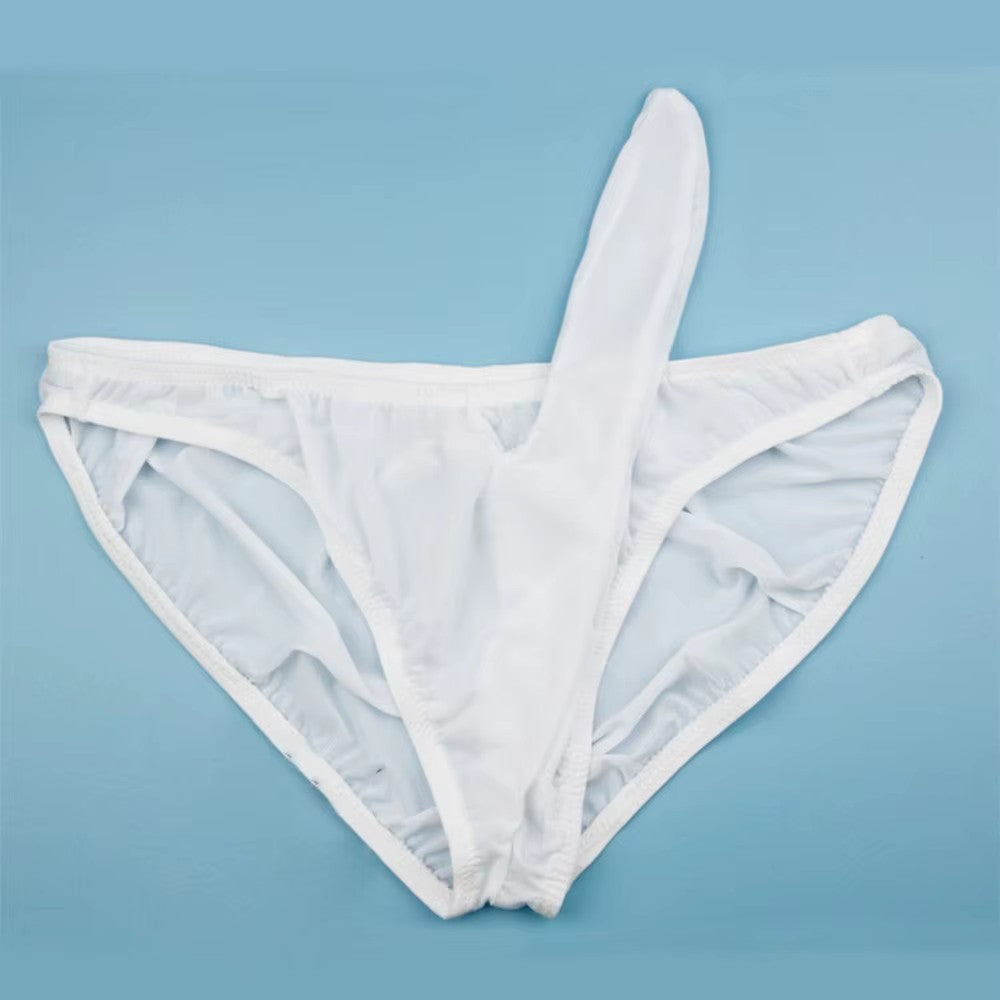 Herren Eis Seide Transparent Elefantenrüssel Slip Unterwäsche