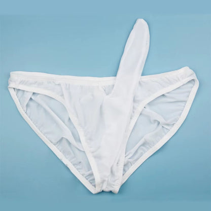 Herren Eis Seide Transparent Elefantenrüssel Slip Unterwäsche