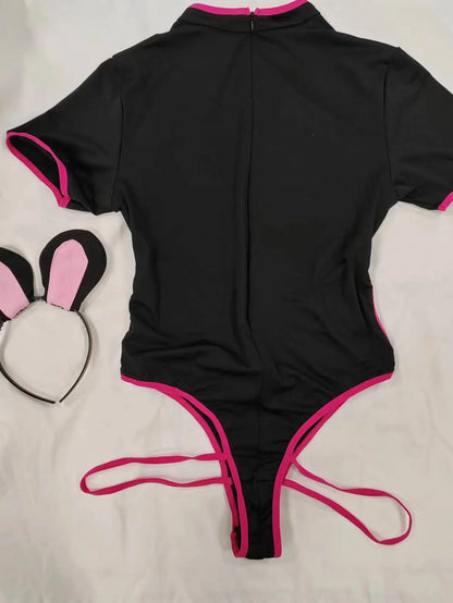 Galleryman.com - Men Sexy Cosplay Bodysuit Bunny Headband Outfits