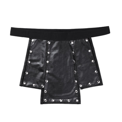 Men Exotic Leather Kilt Underwear