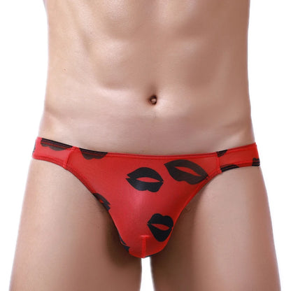 galleryman.com - Men Sexy Kisses Thongs Briefs Mesh Underwear Red