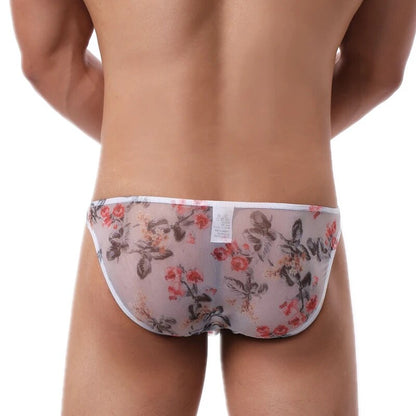 Men's Sexy Translucent Bohemian Briefs Panties Underwear