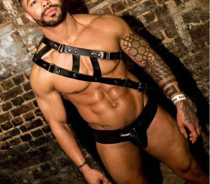 Men Hot Leather Harness Body Bondage Belt Strap BDSM Fetish Underwear