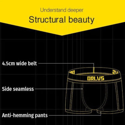 Men's Sporty Raised Pouch Boxer Briefs Mesh Underwear