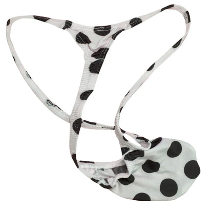 galleryman.com - Men Ice Silk Bulge Pouch Swimwear Micro Thong Underwear White