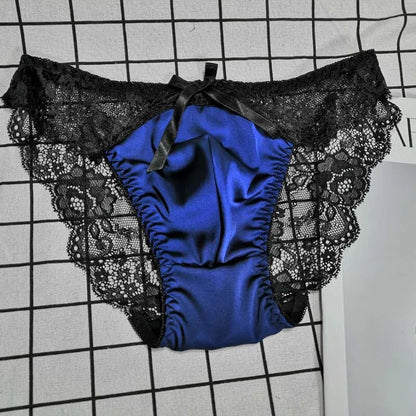 Men's Lace Satin Stretchy Sexy Panties Underwear