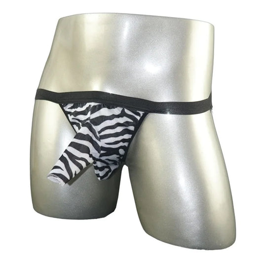 Men Jockstrap Elephant Open Nose Zebra & Leopard Underwear