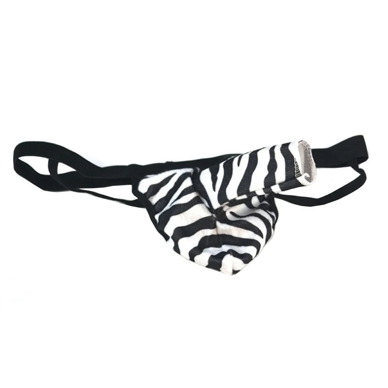 Men Jockstrap Elephant Open Nose Zebra & Leopard Underwear