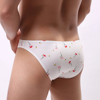 Men's Cotton Cartoon Printed Briefs Underwear