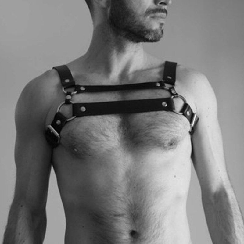 Men Hot Leather Harness Body Bondage Belt Strap BDSM Fetish Underwear