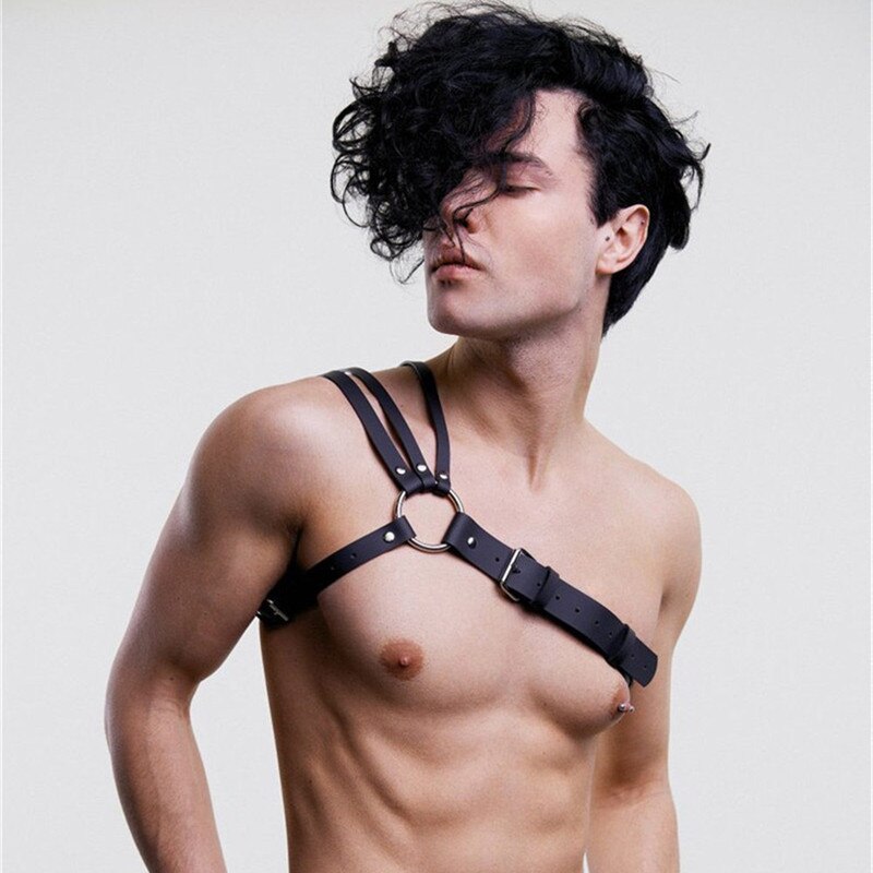 Men Hot Leather Harness Body Bondage Belt Strap BDSM Fetish Underwear