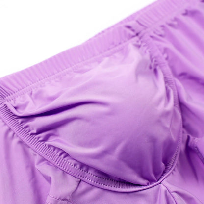 galleryman.com - Men Sexy Boxer Briefs Ice Silk Ultra-Thin Underwear Purple