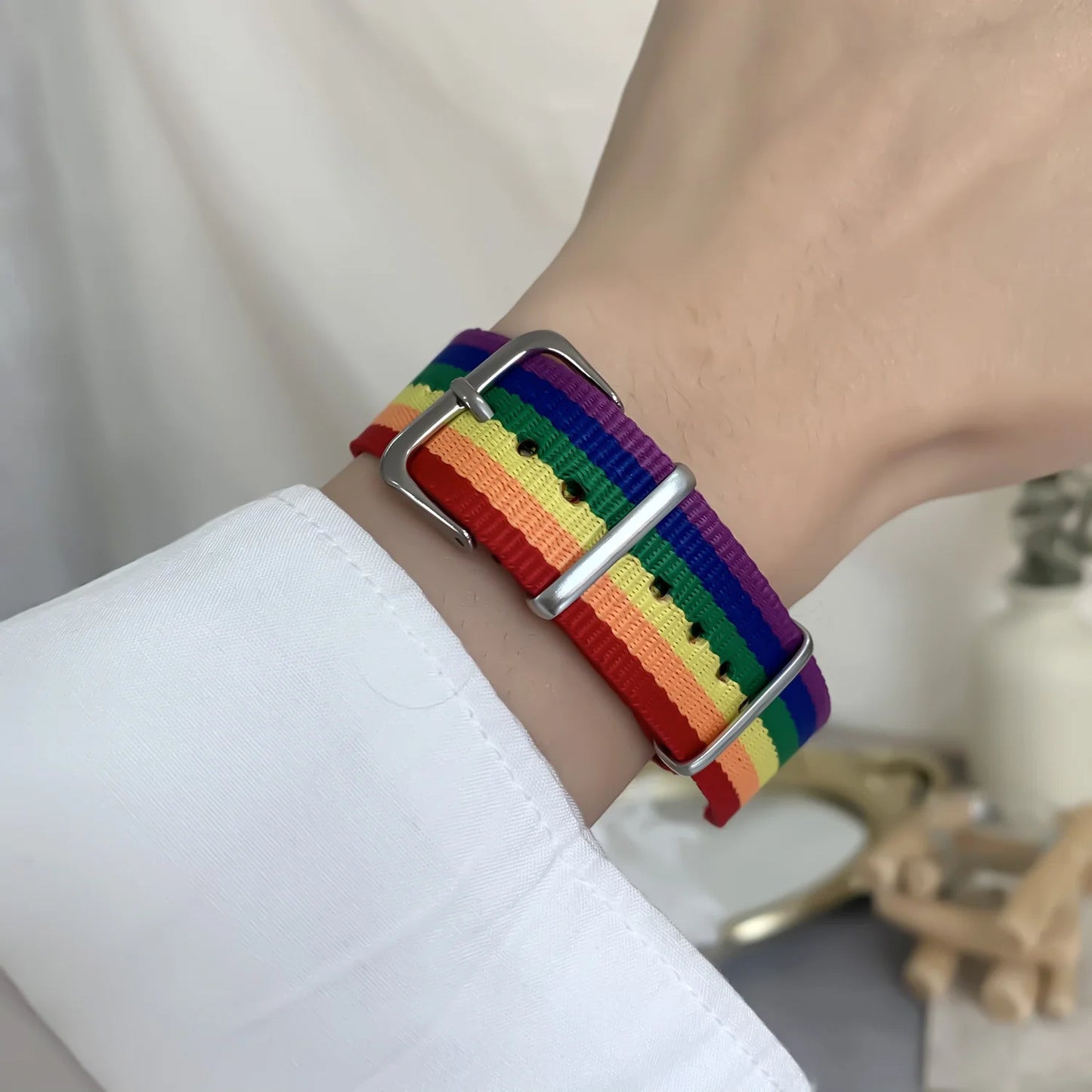 Fashion Rainbow Braid Bracelet Wristband Adjustable Unisex