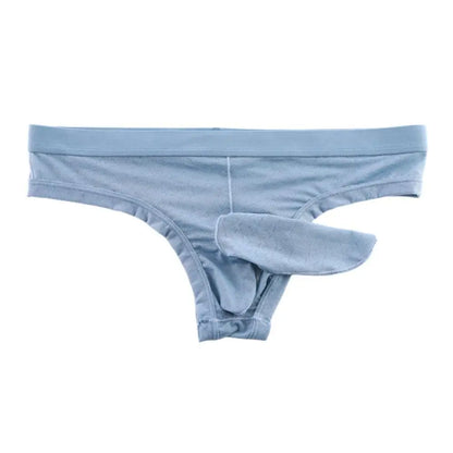 galleryman.com - Men Thongs Elephant Nose Transparent Underwear Light Blue