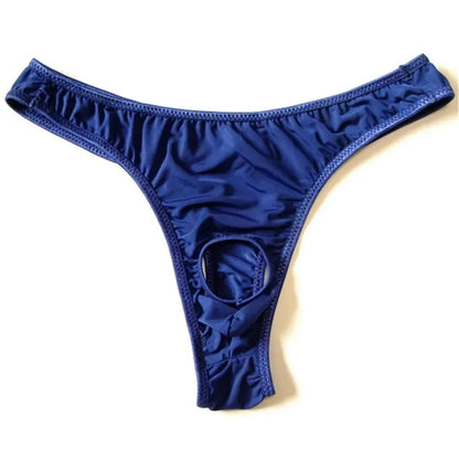 galleryman.com - Men Thong Hollow Out Front Open Hole Underwear Navy