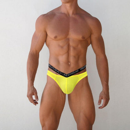 galleryman.com - Sexy Men Bikini Thong Underwear Yellow