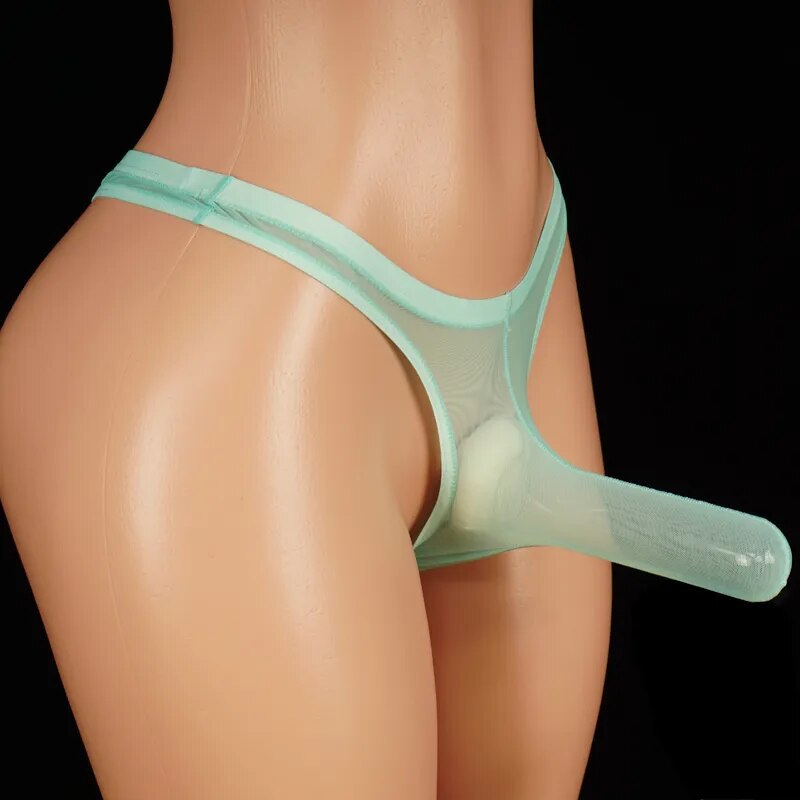 Men's Ultra-Thin Translucent Thong Elephant Nose Underwear