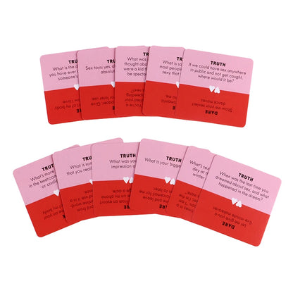 Truth Or Dare Cards Game for Couple Lovers Mini Small Size 51 PCS Box