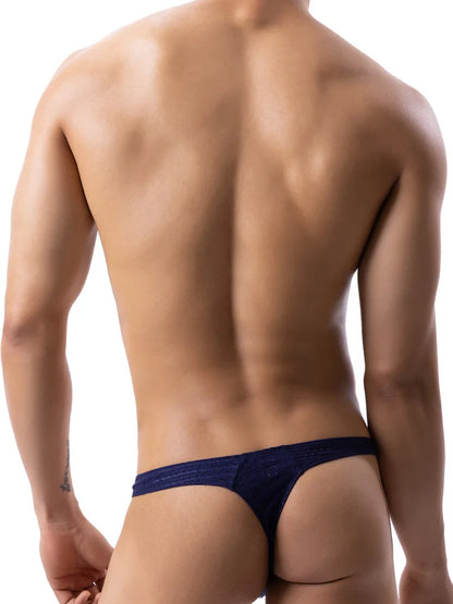 galleryman.com - Men Sexy Bulge Pouch Mesh Briefs Underwear Navy