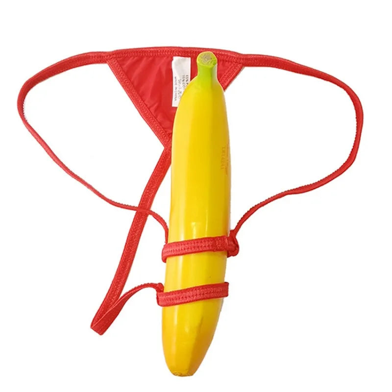 galleryman.com - Thong G-String Rings Support Underwear for Male Member Red