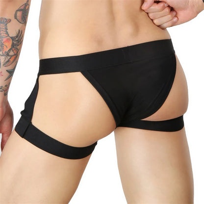 Men's Sexy Jockstrap Stockings Style Underwear