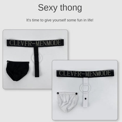Men's Sexy Detachable Ring Thong Underwear