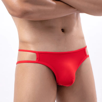 galleryman.com - Men Thong Briefs Double G-String Underwear Red