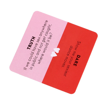 Truth Or Dare Cards Game for Couple Lovers Mini Small Size 51 PCS Box