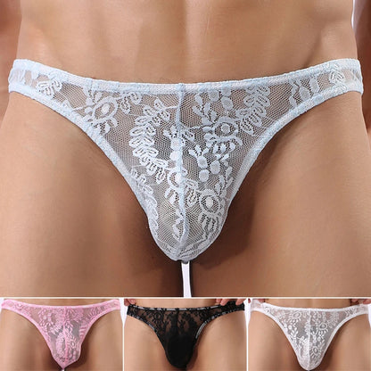 galleryman.com - Men's Sexy Lace Panties Lingerie Underwear
