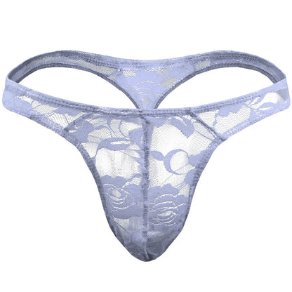 Men Lace Sheer Thongs Panties Underwear