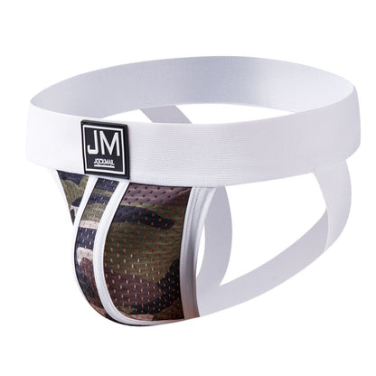 Men Jockstrap Mesh Camouflage Workout Underwear