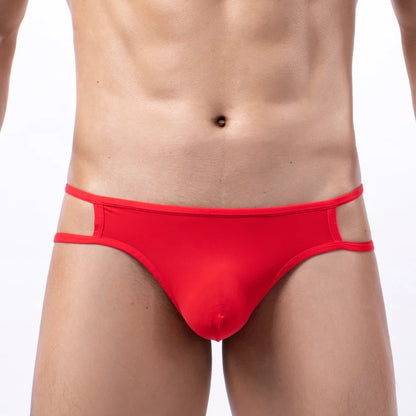 galleryman.com - Men Thong Briefs Double G-String Underwear Red