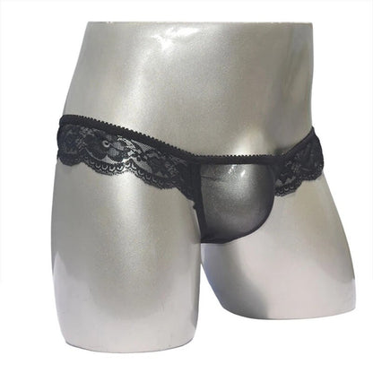 Men's Translucent Sexy Mesh Lace Panties Briefs Underwear