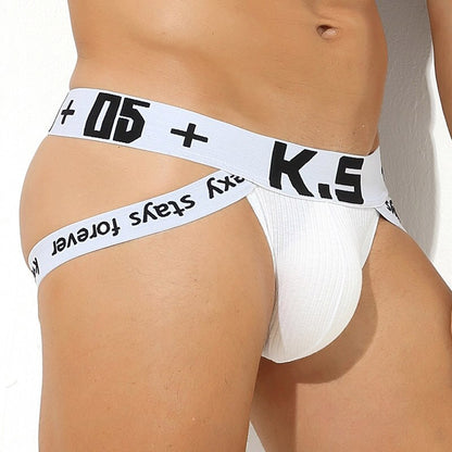 Men’s Modern Bold Elastic Jockstrap Underwear