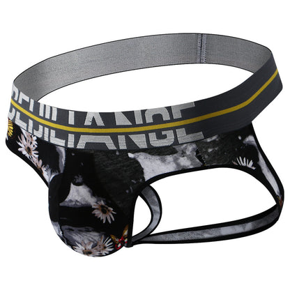 Men Sexy Jockstraps Printed Underwear