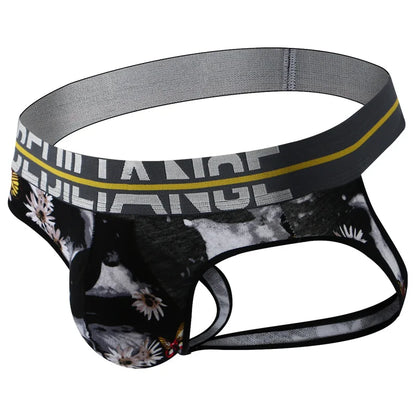 Men Sexy Jockstraps Printed Underwear