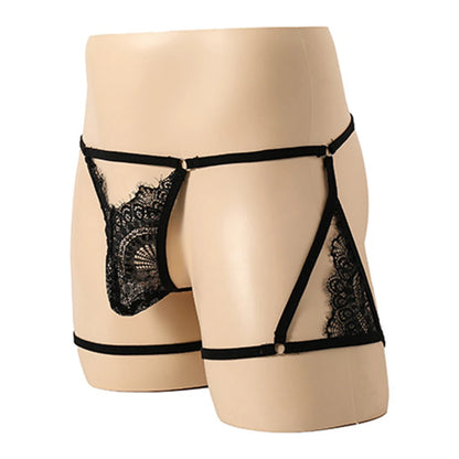 Men Lace Thongs G String Bulge Pouch Knickers