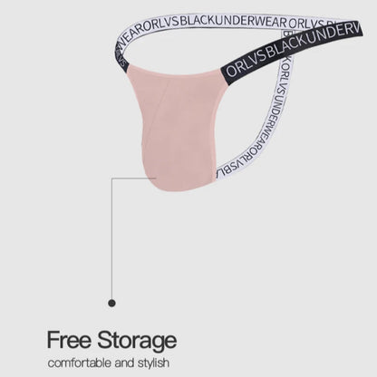 galleryman.com - Men Sexy Thong G-String Briefs Underwear Pink