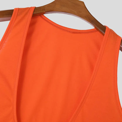 Men Superb Tank Top Vest Casual Deep V Neck Sleeveless Loose