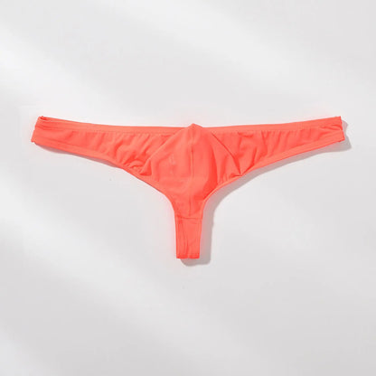 Men’s High Quality Ice Silk Thongs Underwear with U Convex Pouch