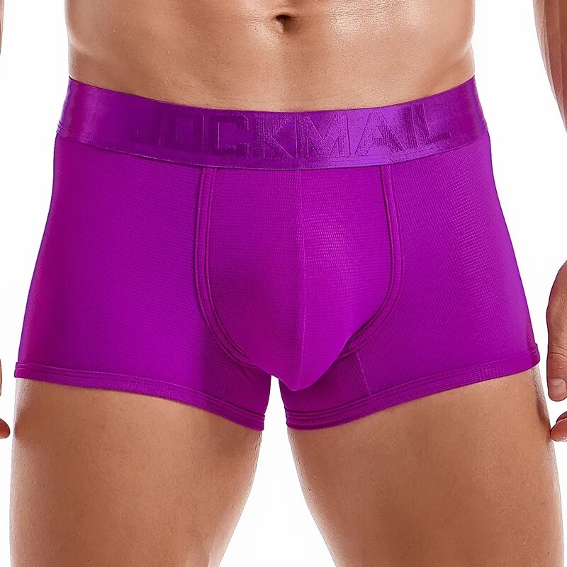 Men Soft Comfortable Mesh Boxer Briefs Underwear