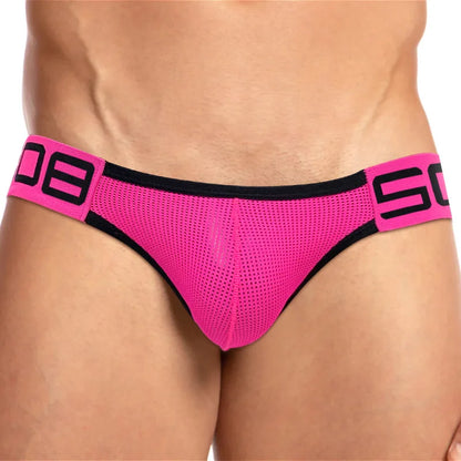galleryman.com - Men's Sexy Jockstraps Sport Breathable Underwear Pink Fuchsia