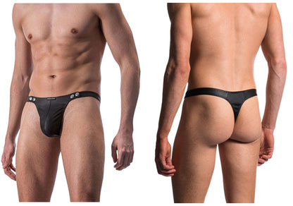 Sexy Male Leather Open Thong Underwear
