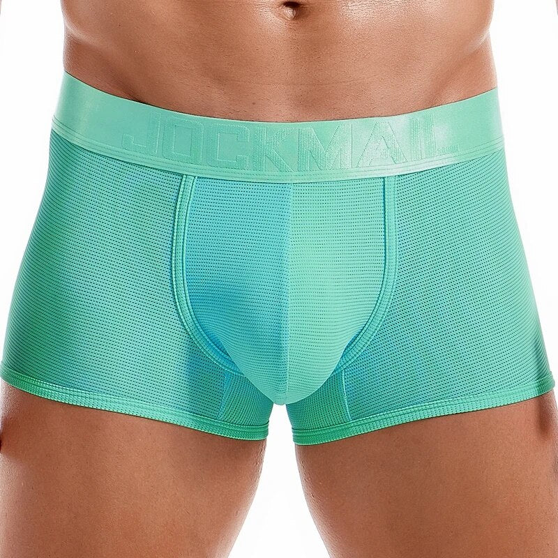 Men Soft Comfortable Mesh Boxer Briefs Underwear