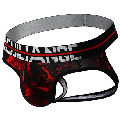 Men Sexy Jockstraps Printed Underwear